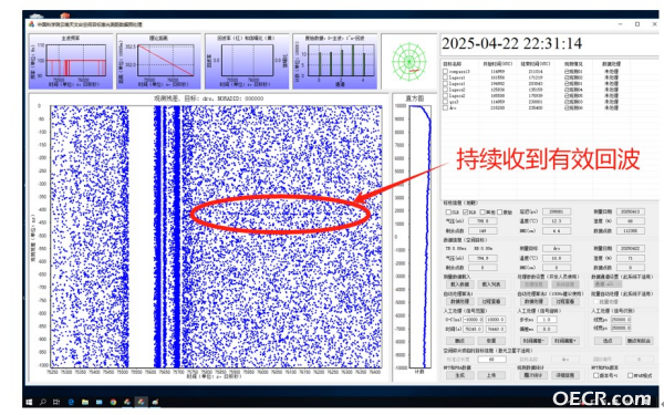 DRO-A衛星激光測距回波信號截圖